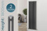 TE2-1800-A-TH - Trade Essentials Metallic Anthracite 2 Column Vertical Radiator H1800 x W300 TE2-1800-A-TH - Trade Essentials Metallic Anthracite 2 Column Vertical Radiator H1800 x W300